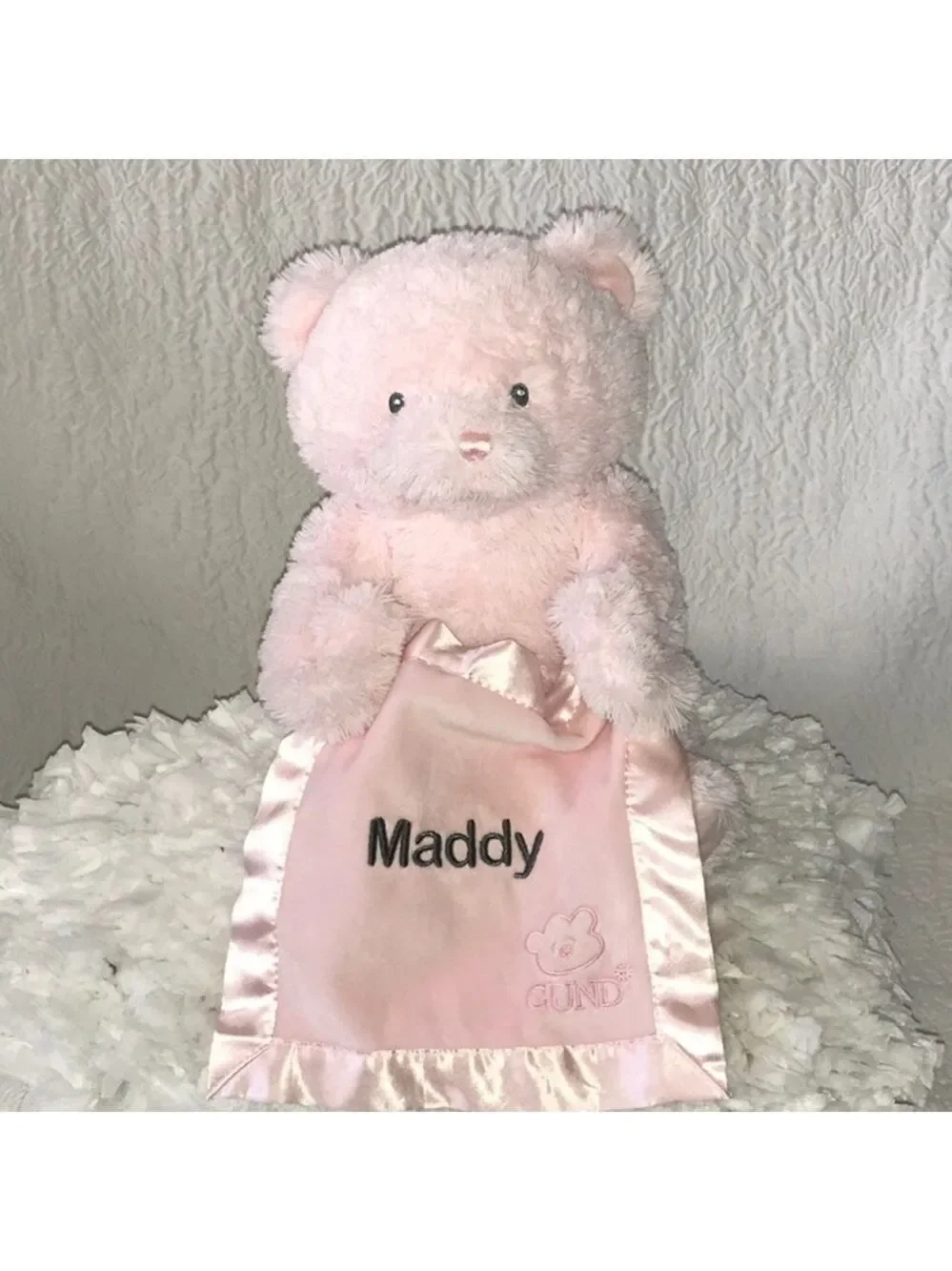 BABY GUND Animated Pink Peek A Boo My First Teddy Bear Plush